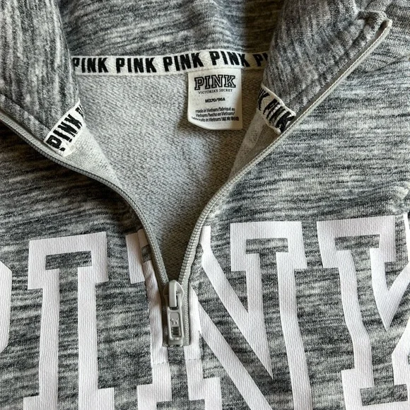 PINK Victoria's Secret Charcoal Cowl Neck Sweater pit 21 length 22 - Picture 4 of 4